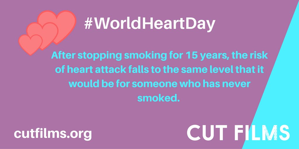 HarrowCutFilms's tweet image. If you quit #smoking today you can help your heart out #worldheartday @WorldHeartDay