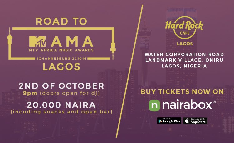 MBmatic's tweet photo. Do it quicker! DL @nairabox app to buy tickets to #RoadToMamas. #nairaboxevents https://t.co/iCIhU0L189 https://t.co/Yh69BpJfud
