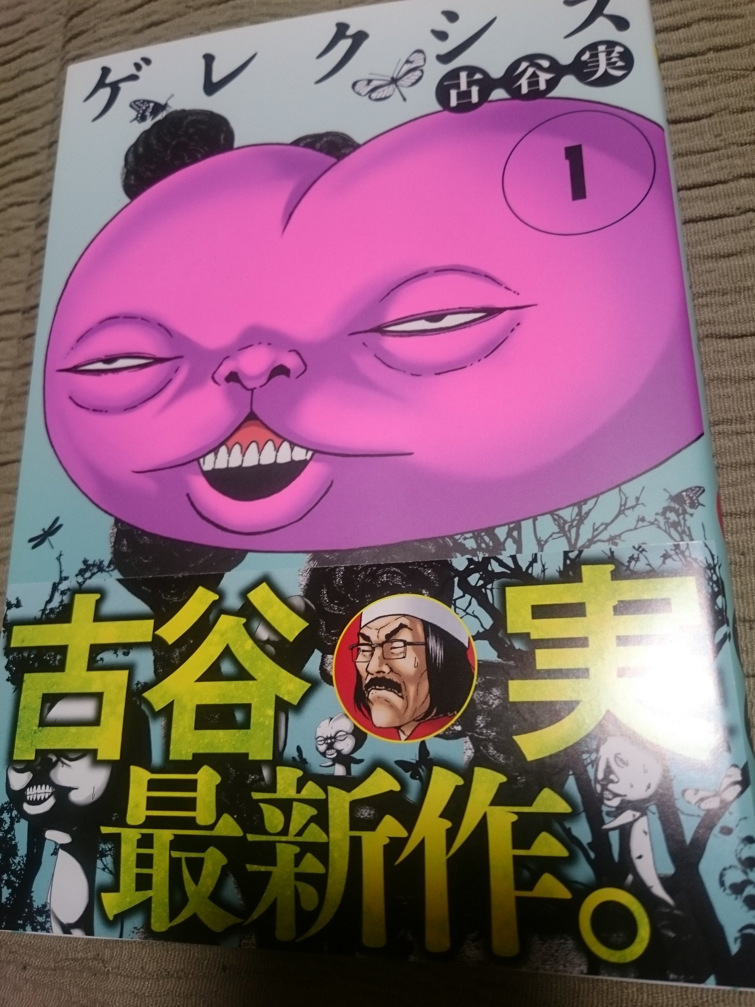ベル 古谷実のゲレクシス一巻 もうコレ哲学書を読んでるよう 訳わからんが なぜか泣けてきて なぜか笑えるっていう でもコレ 古谷実作品をずっと読んできた人じゃないとついて来れないかもね 俺は大好きだけれども いつでもやはり最高だと思う