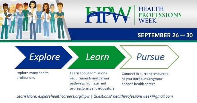 AMCASinfo's tweet photo. Tomorrow, (9/30) is the 2nd Health Professions Week virtual fair!  FREE registration here - https://t.co/ke1x15Nm6x #HPW2016 https://t.co/rltxH8MIbM