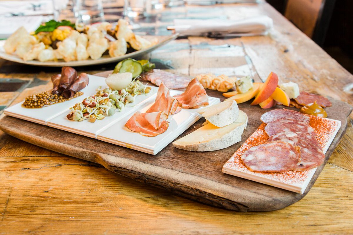 We have a fantastic #charcuterie and cheese selection and they pair well with our extensive list of wines. Try one tonight. #EatGoodMeat