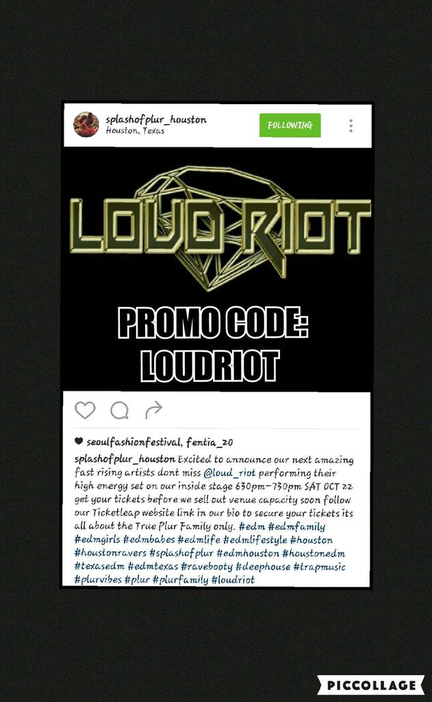 anthonychuag101's tweet photo. HOUSTON HERE WE COME 🔥🔥 use promo code:LOUDRIOT  for 10$ off your ticket price !!!! 🔥🔥😚😚 https://t.co/XsERZdzXof