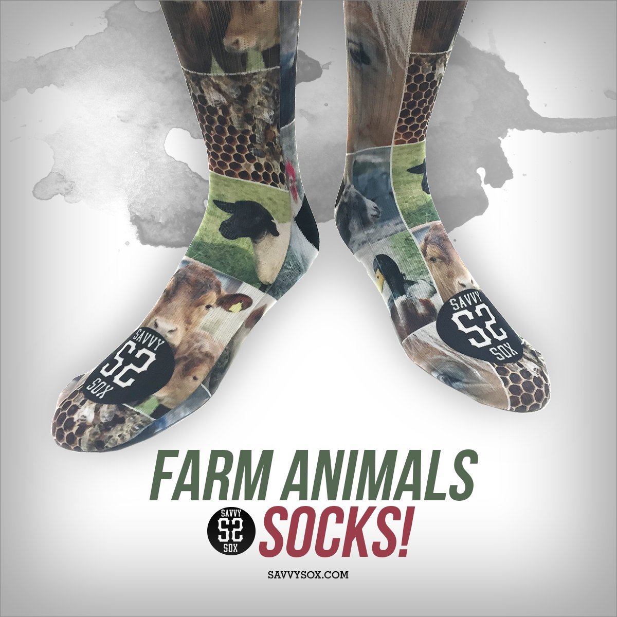 savvysoxx's tweet image. I like farm animals :) SavvySox.com #savvysox #farmanimals #uniquesocks #customsocks