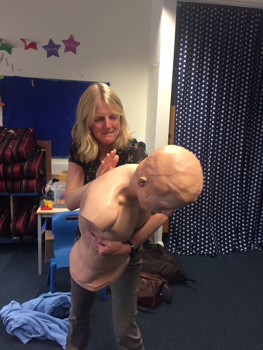 assist_aid's tweet photo. Staff at Northlands Wood Primary School in #haywardsheath treating #choking Charlie. #school is now a safer place. @Northlandstweet https://t.co/XEVeTF3hjT