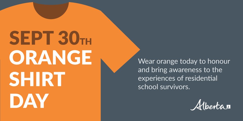 DarleneMFerris's tweet photo. Wear orange Sept 30 to honor &amp; bring awareness to the experiences of residential school survivors. https://t.co/dF1MeLRmXG