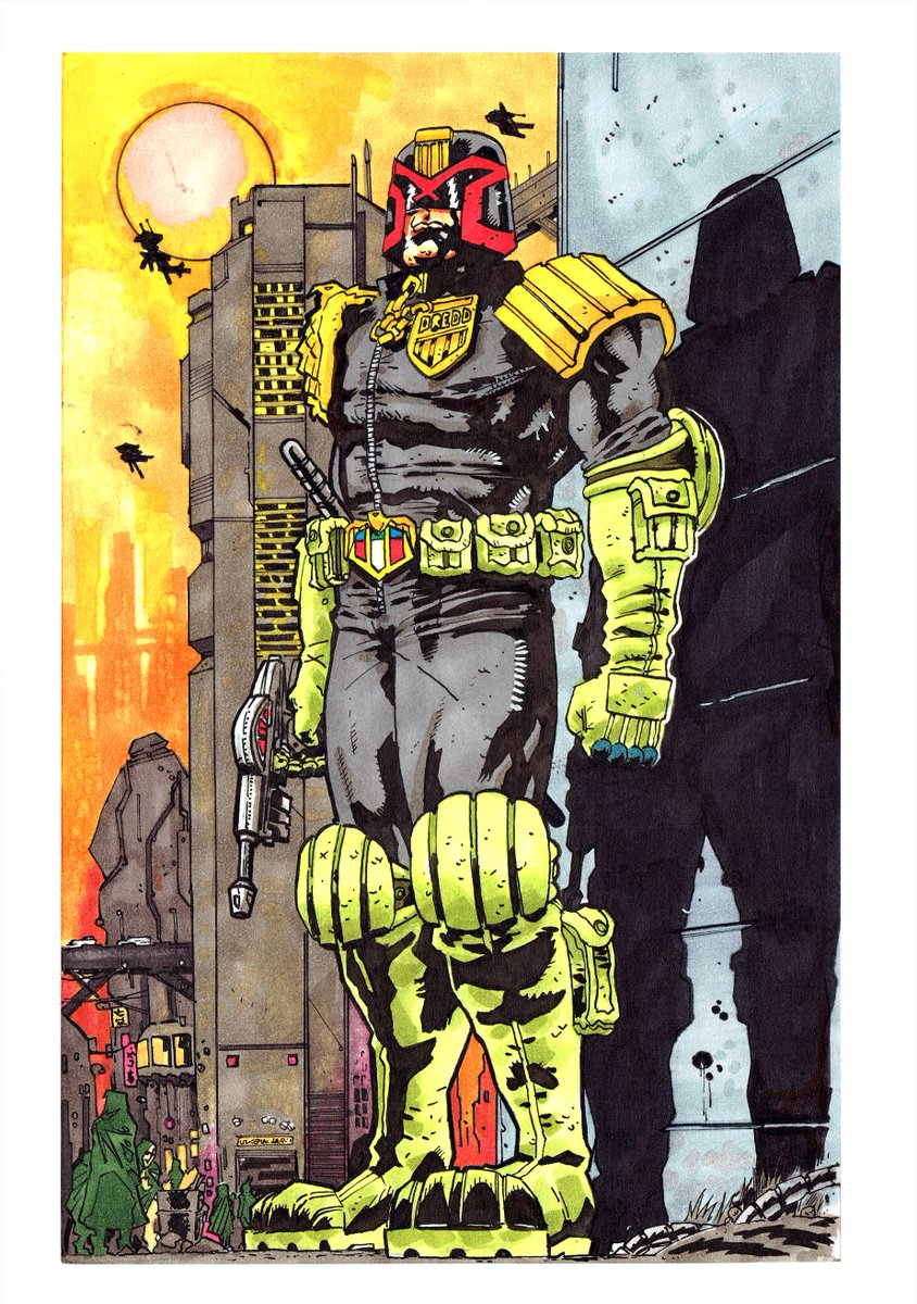 CosmicBaconArt's tweet image. Here&apos;s the law...you creeps! #Prog2000 @2000AD