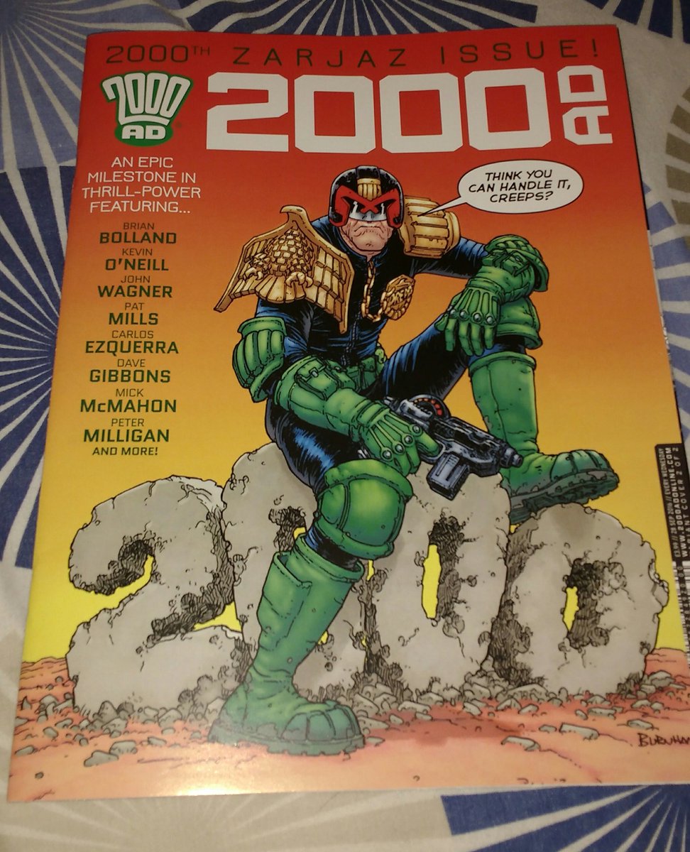 Wolverinesclaws's tweet image. Prog 1000 was my introduction to @2000AD, picked up #Prog2000 yesterday.