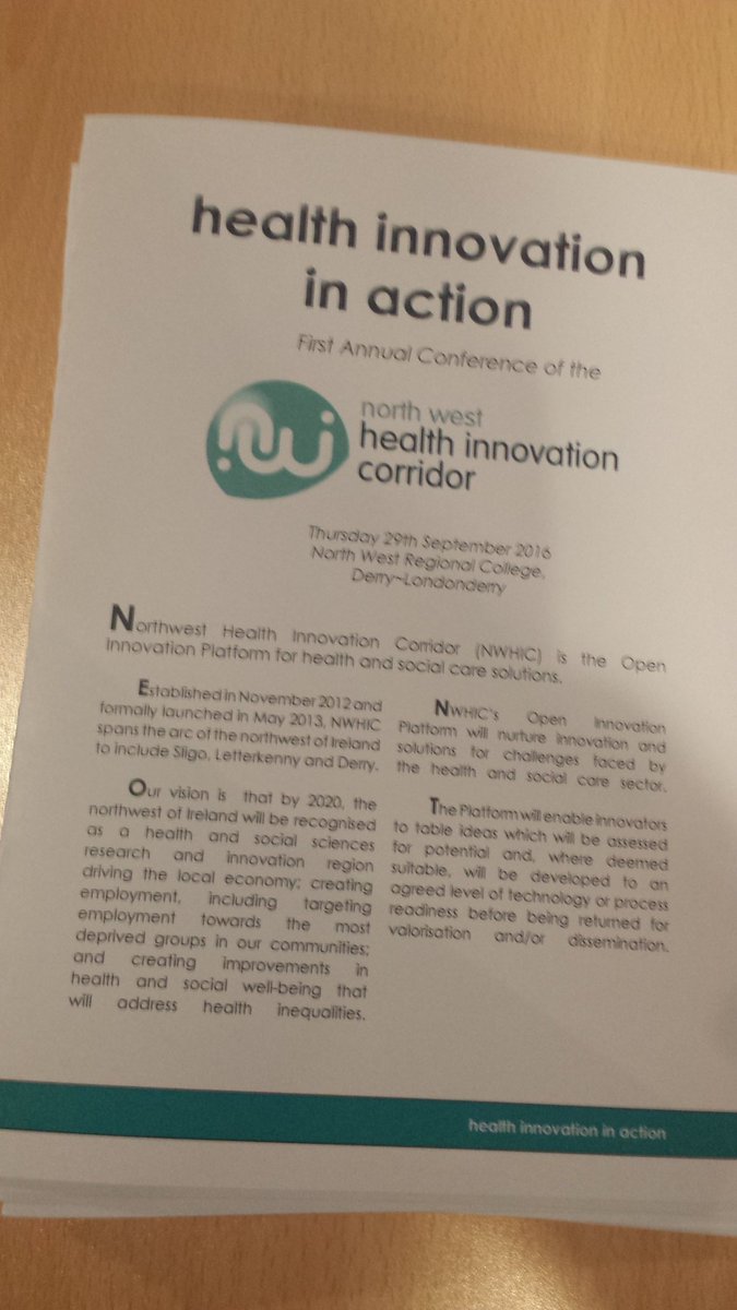 leroydowey's tweet photo. An honour to represent @UlsterUni and @C_TRIC at today's inaugural #NWHIC conference. Fantastic speakers and atmosphere. https://t.co/qTl8uwfnAl