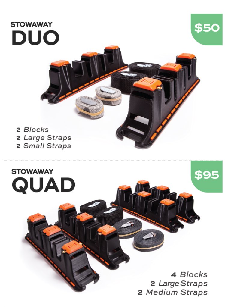 StowawayRack's tweet photo. We have only 54 early bird "DUOs" left to sell! If you want one -get yours now. Early Bird "Quads" were sold out our first day! #sportstech https://t.co/PPQWjI119f