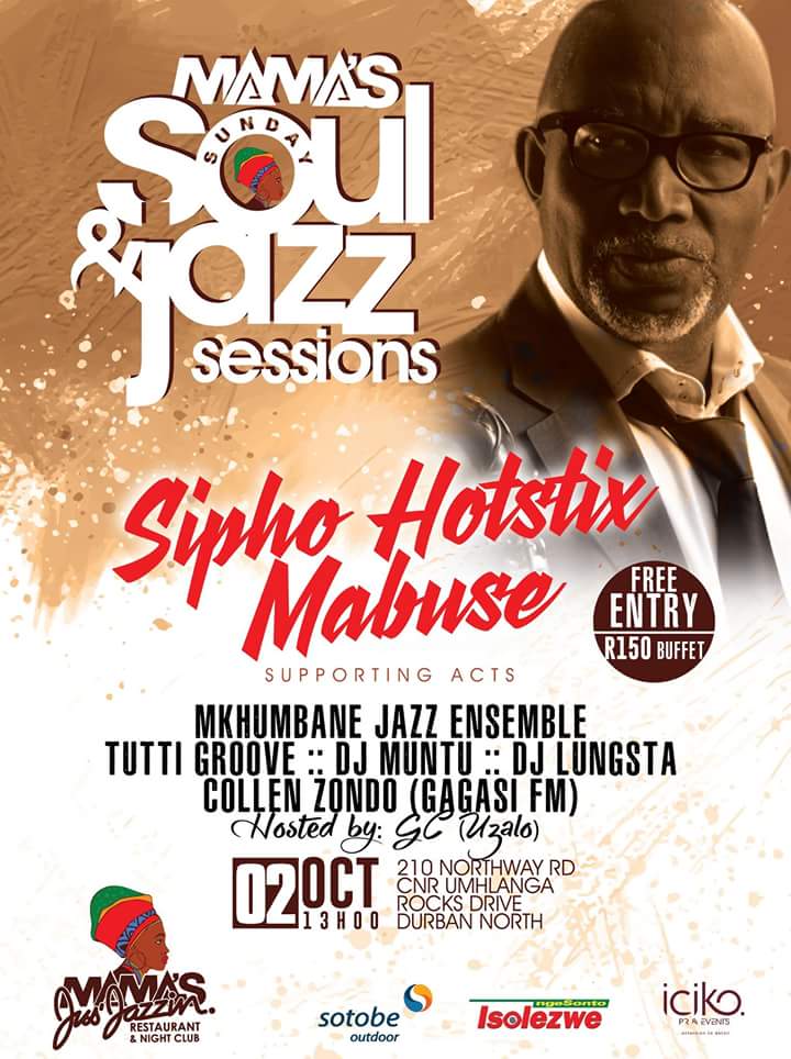 msizimg's tweet photo. Sunday 2nd @Mama'sJu'sJazzin in Umhlanga opening for @siphohotstix #OLDSKOOLSET lookin forward to event FREE ENTRY https://t.co/fyXQAmiz4q