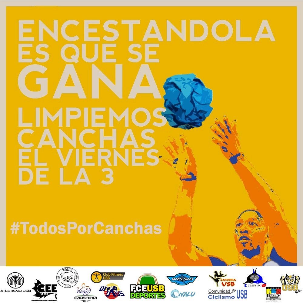 DeportesFCEUSB's tweet image. Mañana viernes acercate y acompañanos a limpiar las canchas. #TodosPorCanchas