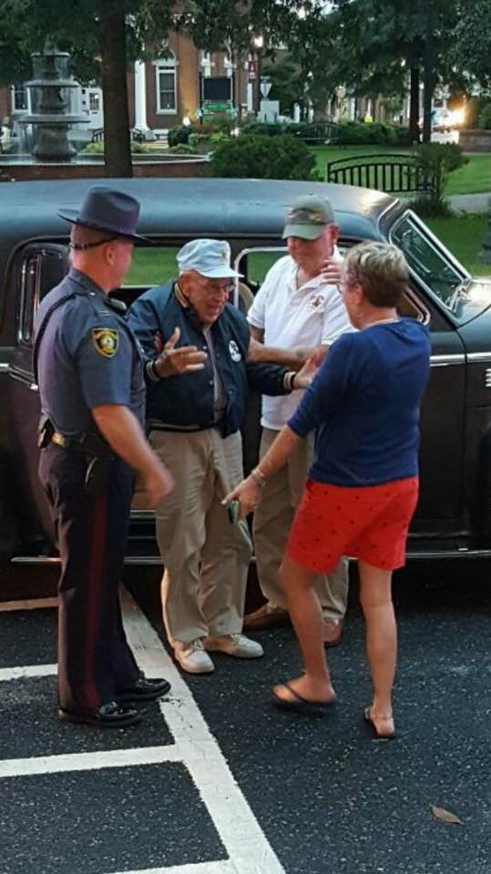 #warhero Lt. Dick Cole in Georgetown for #wingsandwheels 101 years young and last living member of the #doolittleraiders.