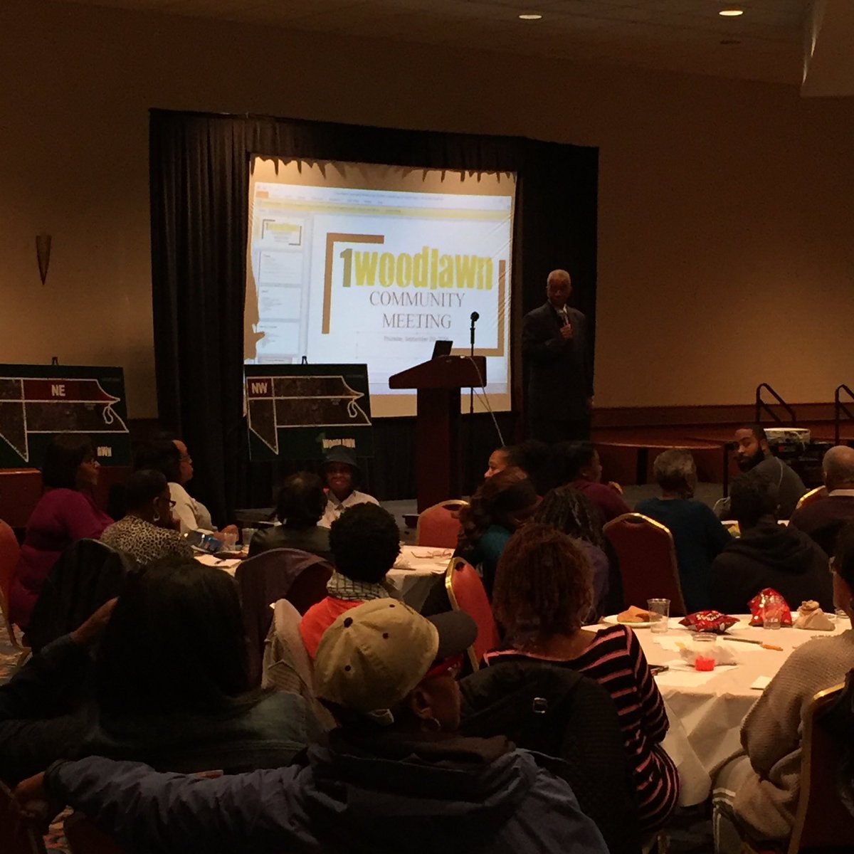 Proud to witness the Pastor of <a href="/ACOGChicago/">ACOG Chicago</a> lead the #1Woodlawn community discussion about the <a href="/ObamaLibrary/">Obama Library</a> coming to Woodlawn. <a href="/BrazierFND/">AMBrazier Foundation</a>