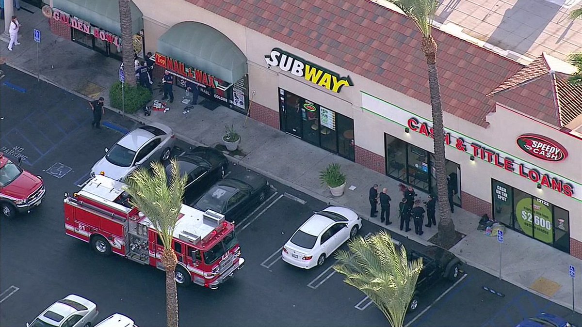 Police say transient’s pit bull mauled man near check cashing store in Van Nuys on Sherman Way