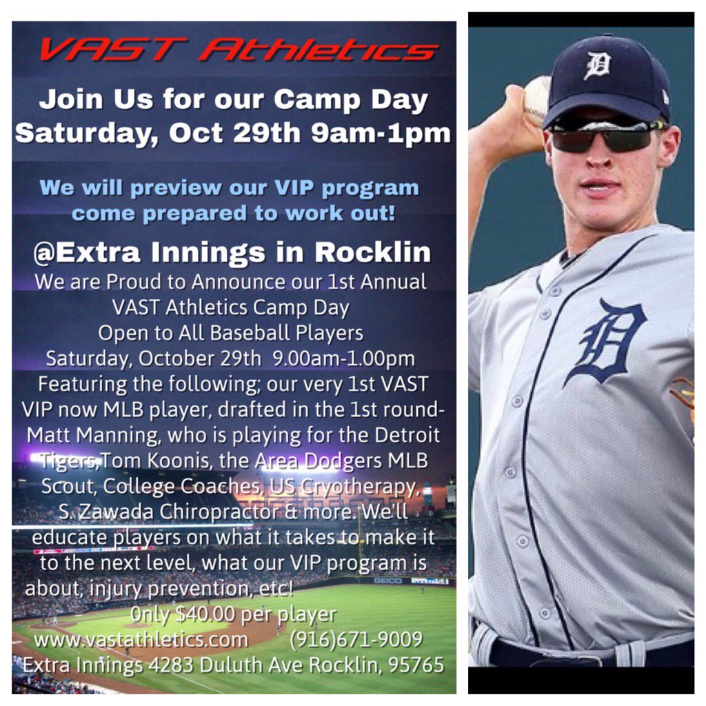 VAST_ATHLETICS's tweet photo. VAST 1st Annual Camp Day! 10/29  9am-1pm @MattManning19 @NCWorldSeries @norcalbbgm @rocklinextrainn @BestSpeedAllday https://t.co/ceRDcxgoiD