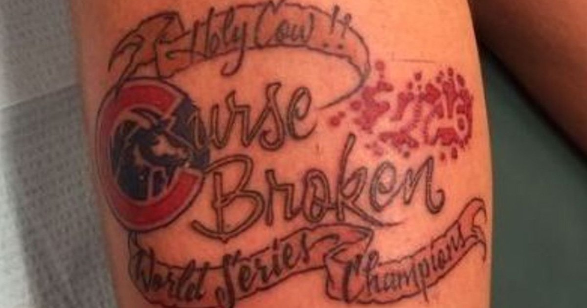 Video: cubs fan gets 2016 world series tattoo. there's ...