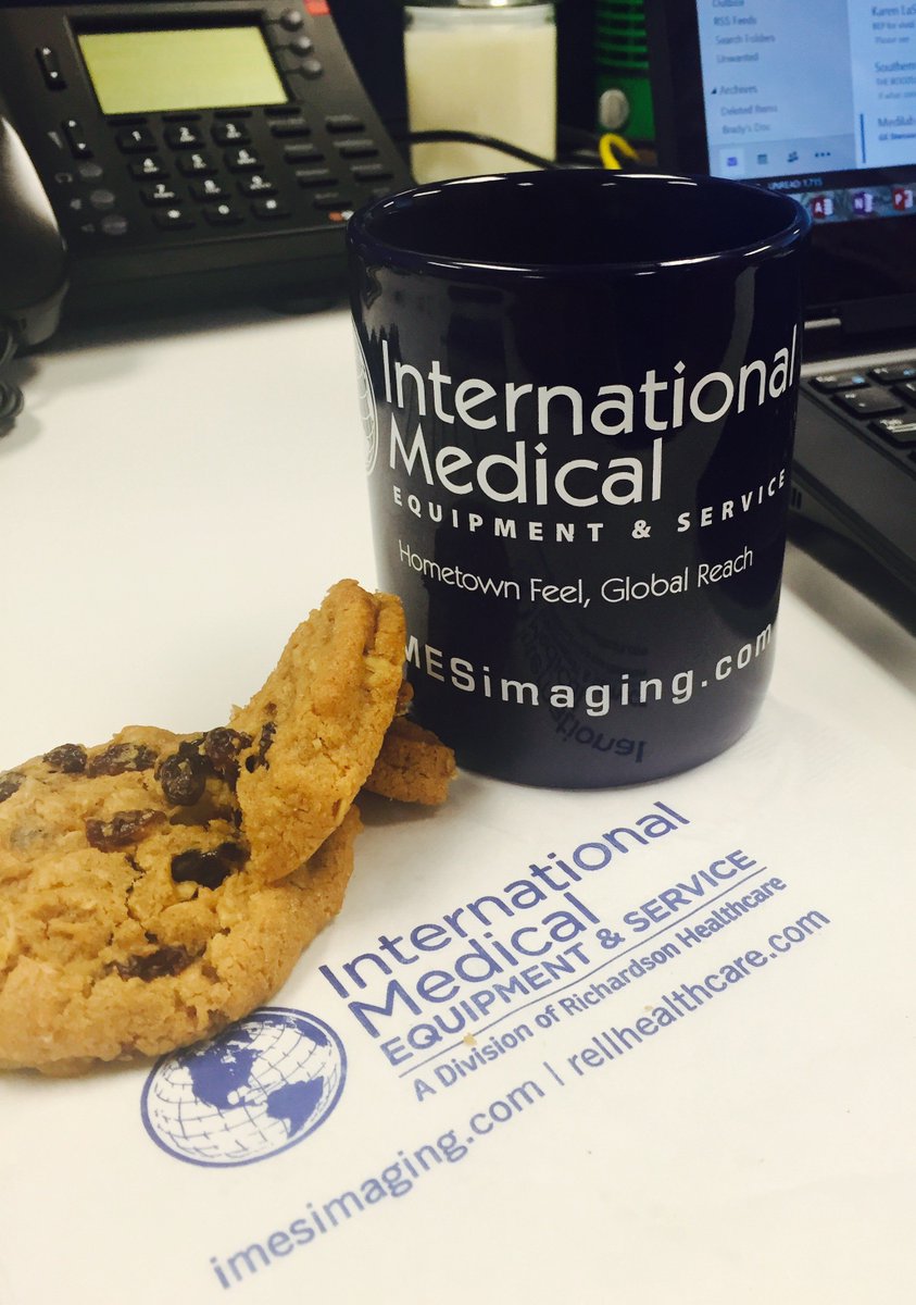 IMESimaging's tweet photo. Doing #NationalCoffeeDay right...with coffee plus cookies! https://t.co/VTygMCT32j