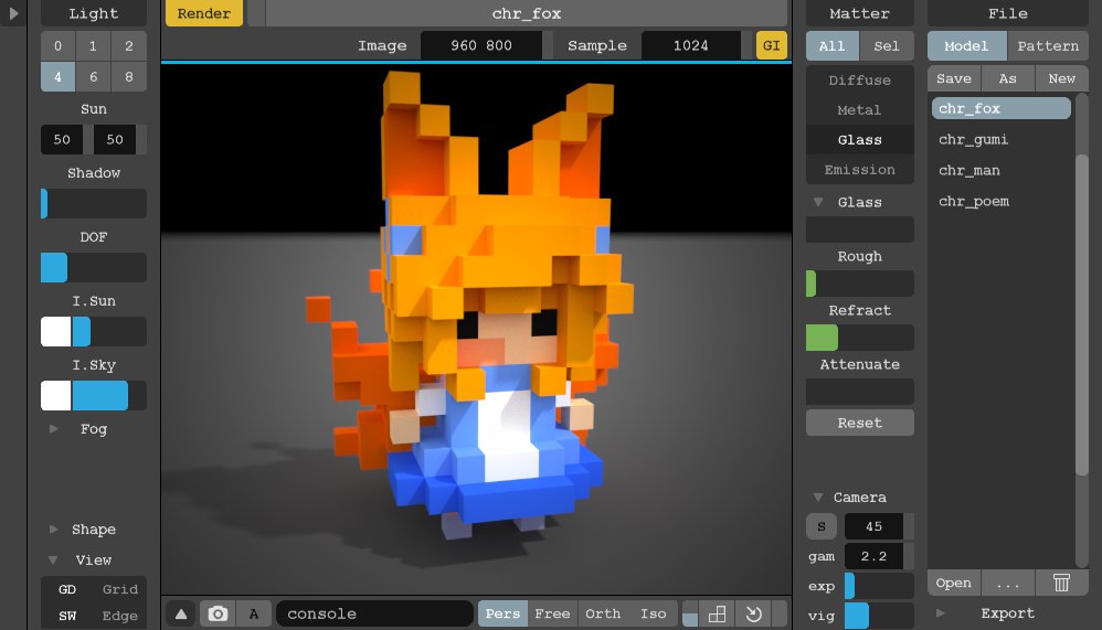 ephtracy's tweet photo. working on new interface of #MagicaVoxel :) https://t.co/R8xGeClUPf