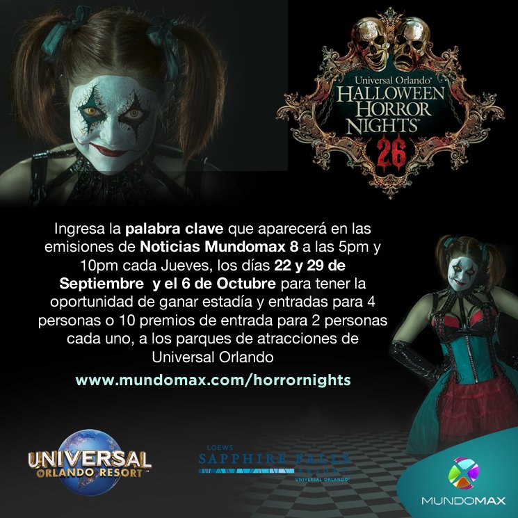 MundoMax8's tweet image. #MundoMax8 te lleva a Universal Orlando. Sintoniza Noticias Mundomax 8 a las 5pm y 10pm cada Jueves bit.ly/2d0Tdos