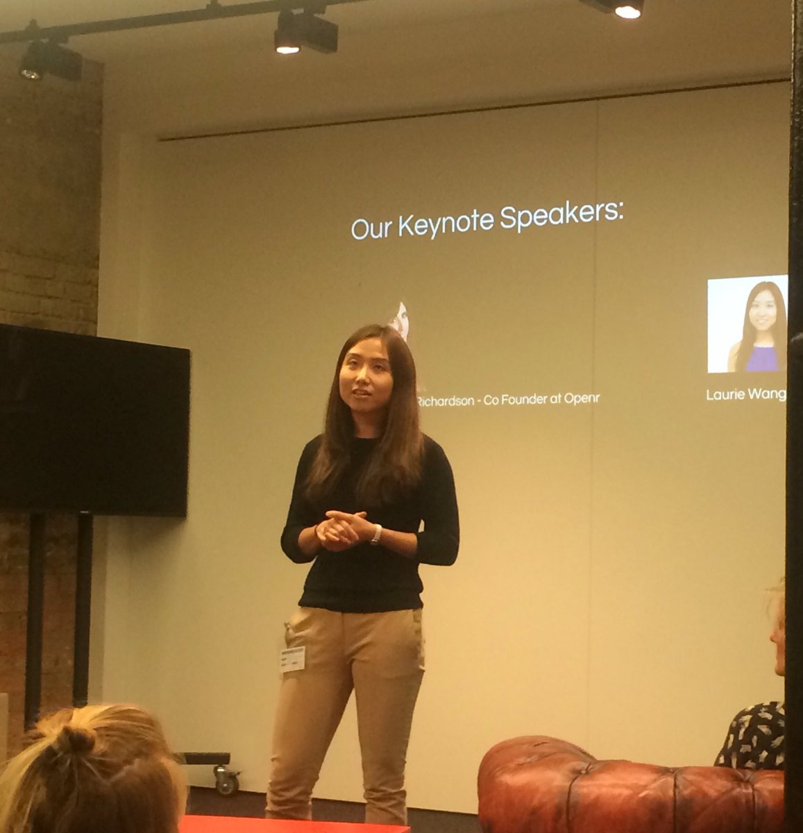 _madeintech's tweet photo. Great tips from #socialmedia expert @LaurieWang_ tonight to our #femalefounders https://t.co/trZaE7l59D