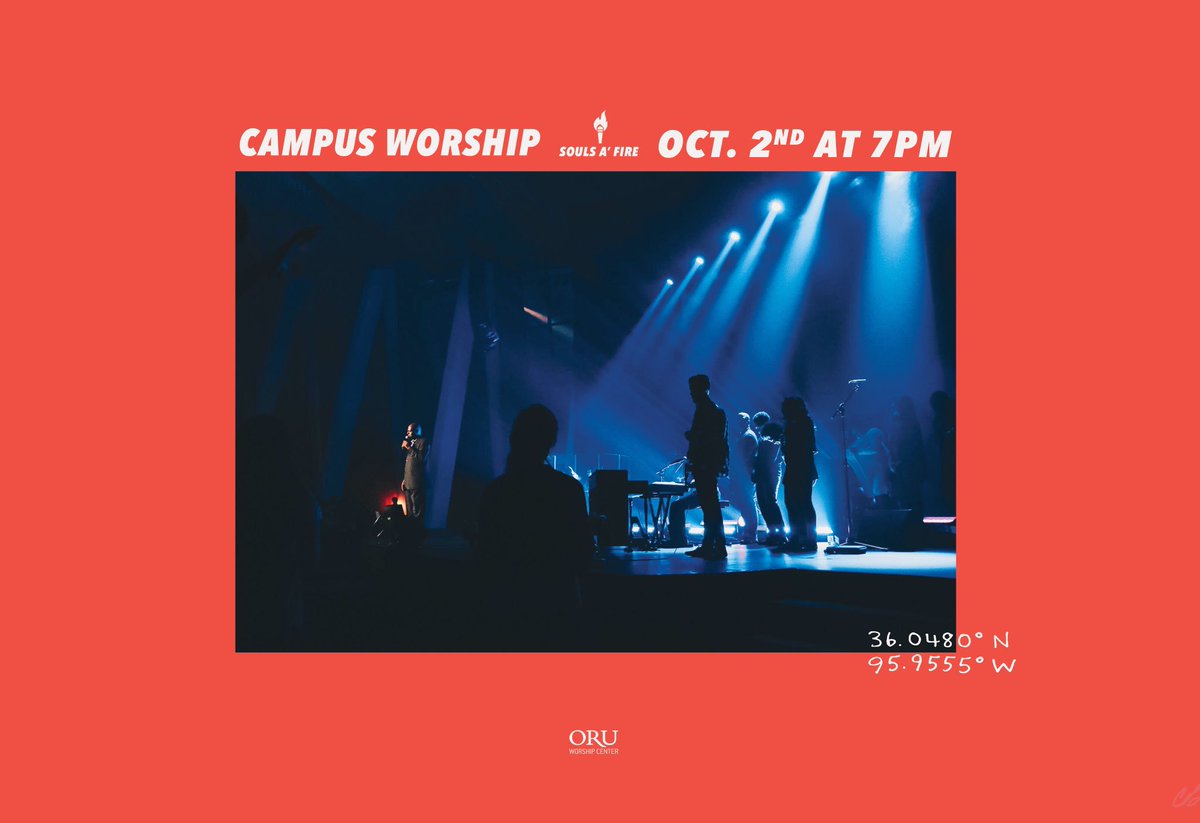 CAMPUS WORSHIP
Souls A' Fire
THIS SUNDAY
7 PM in the Chapel
We can't wait to see you there 🎉