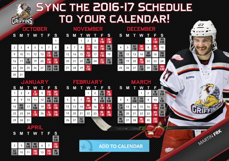 griffinshockey's tweet image. Sync the 2016-17 schedule to your calendar NOW by clicking: bit.ly/SyncGriffinsSc… 
#AlmostOctober 🚨
