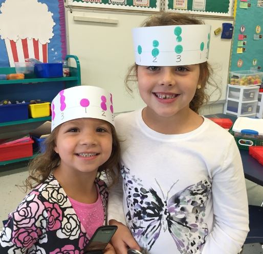 BCSDGinther's tweet image. Number pattern crowns were made in Miss Armstrong&apos;s classroom!  #UsedBingoDabbers  #KMath @BCSDGinther