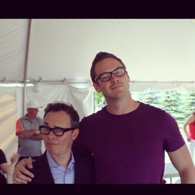 #TBT to the #HomeToWin reveal where I stole <a href="/robevansreno/">Rob Evans</a> glasses, and then <a href="/tommystatus/">Tommy Smythe</a> and I channeled our inner #ClarkKent. 
.
.
#Fun
