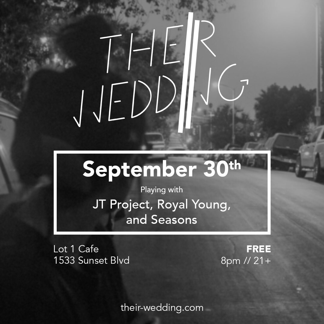 Their_Wedding's tweet photo. Oh, what's that? You don't know what to do tomorrow night? Spend it with us ❤️ #theirwedding #indiepop #electronic #TWxLA https://t.co/Jlwz62xCa6