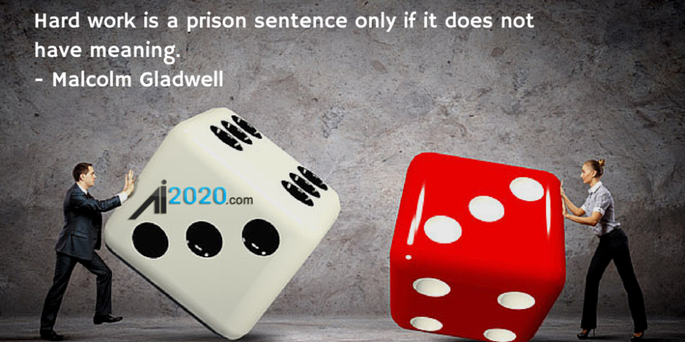rwcea's tweet image. Hard work is a prison sentence only if it does not have meaning. - Malcolm Gladwell