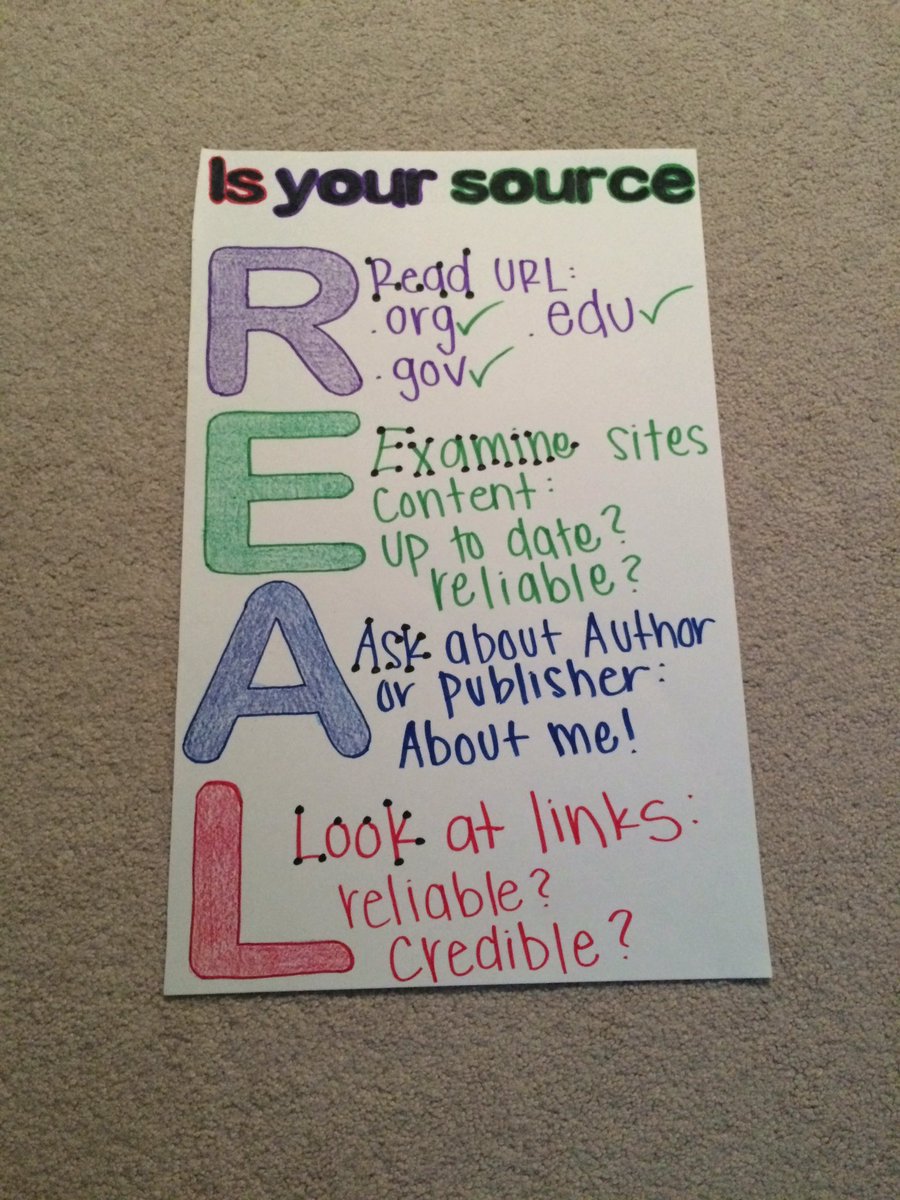 lindzielouwho's tweet photo. Technology poster for my future classroom. Students check their sources for reliability! #UMcontentblock @DrCRaulston inspired me:) https://t.co/ShIyjAcEa2