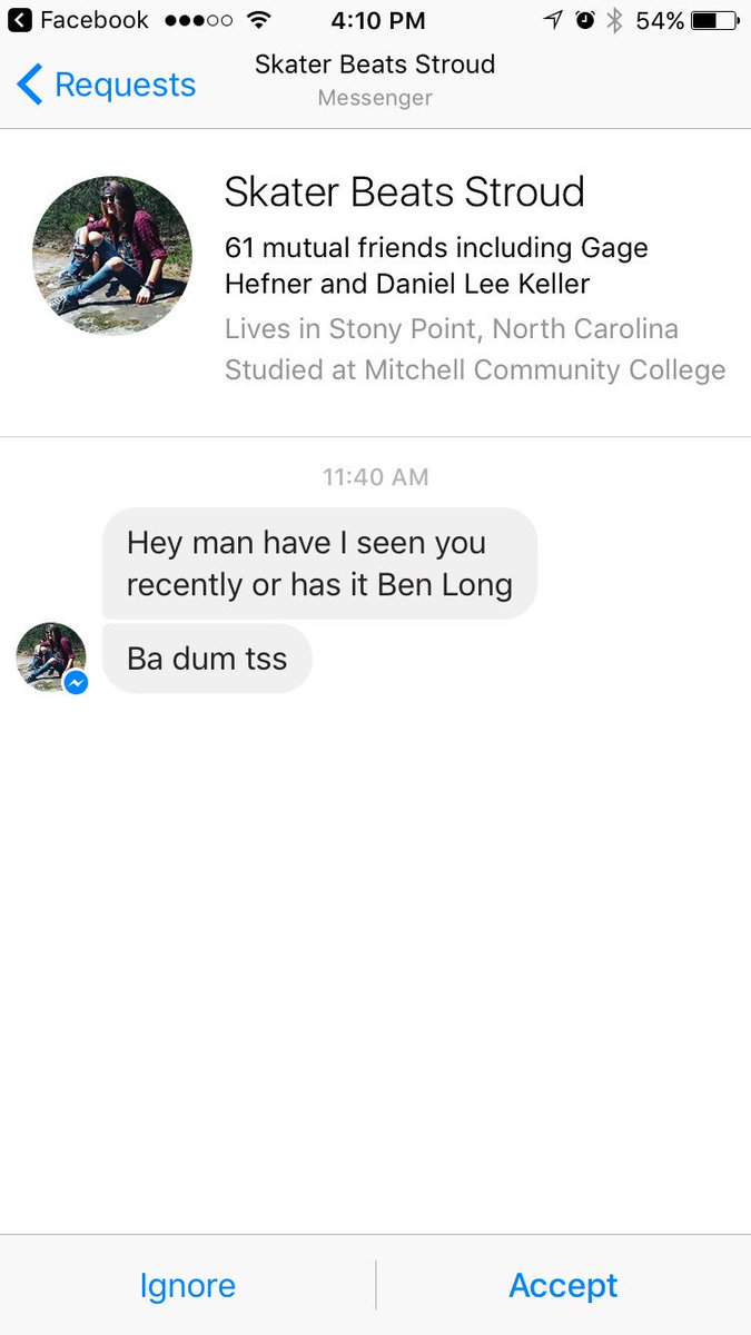 BenLong72's tweet image. Lol at this Facebook message I got