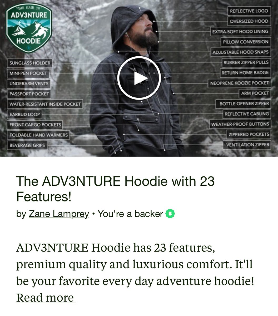Zane Lamprey on Twitter "This ultimate travel hoodie is breaking