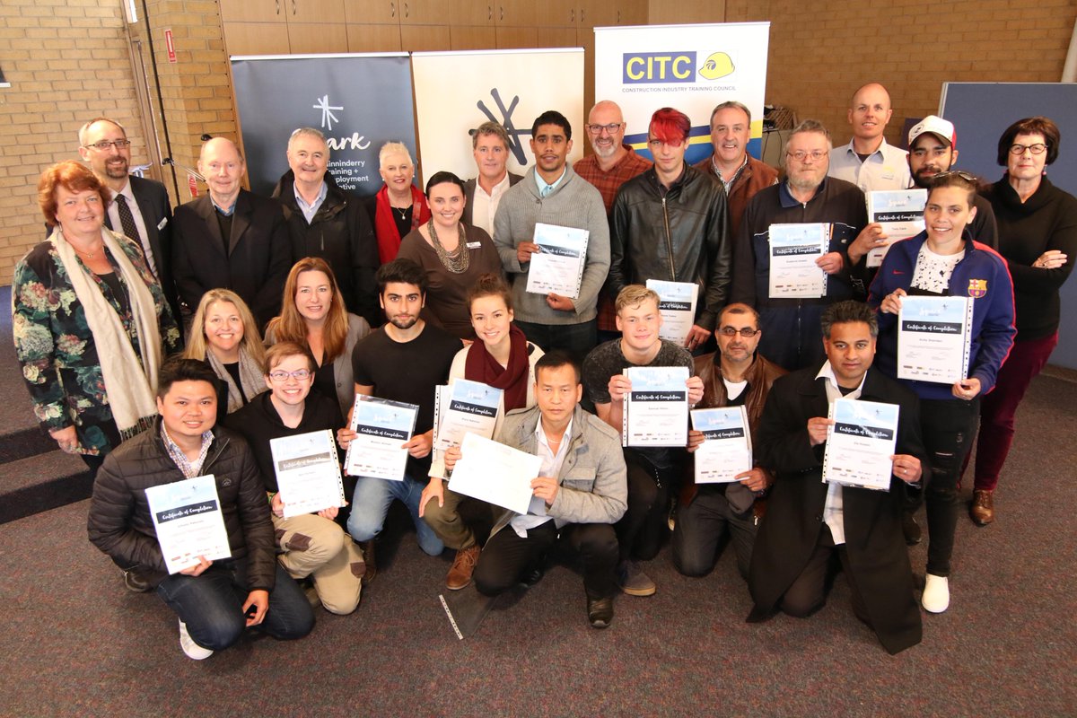 Ginninderry's tweet photo. Congratulations to all the graduands of the  Strathnairn Arts Pre-Employment Construction Program. https://t.co/do6eQJIQQs #training #CBR https://t.co/e6tmyx4Sxm