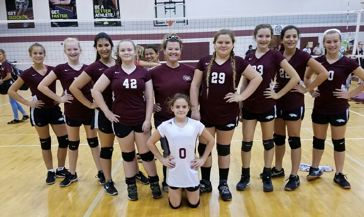 CoachMerlinMJH's tweet photo. Give me a V, dot the I, curl the C, T, O, R, Y!!
7th gr Gold team blazes past Schultz 25-7 &amp; 25-15! https://t.co/QjXJX6r2JT