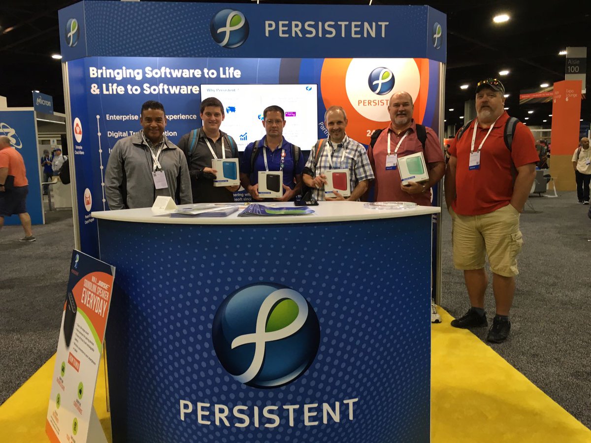 Persistentsys's tweet photo. Lucky winners of the #Bose speaker @Persistentsys booth @MS_Ignite!! Congratulations to attendees from #IDG, #BIGLOTS, #MFRMLS & #nowmicro https://t.co/onxlhB5ixr
