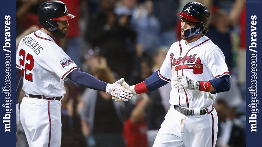 Hometown HR: #Braves top prospect &amp; ATL suburban native Dansby Swanson hit 1st homer at Turner Field tonight. More: atmlb.com/2dekQtY