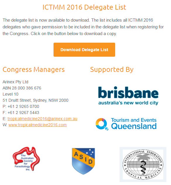 ICTMM2016's tweet image. The #ICTMM2016 delegate list is now available to download