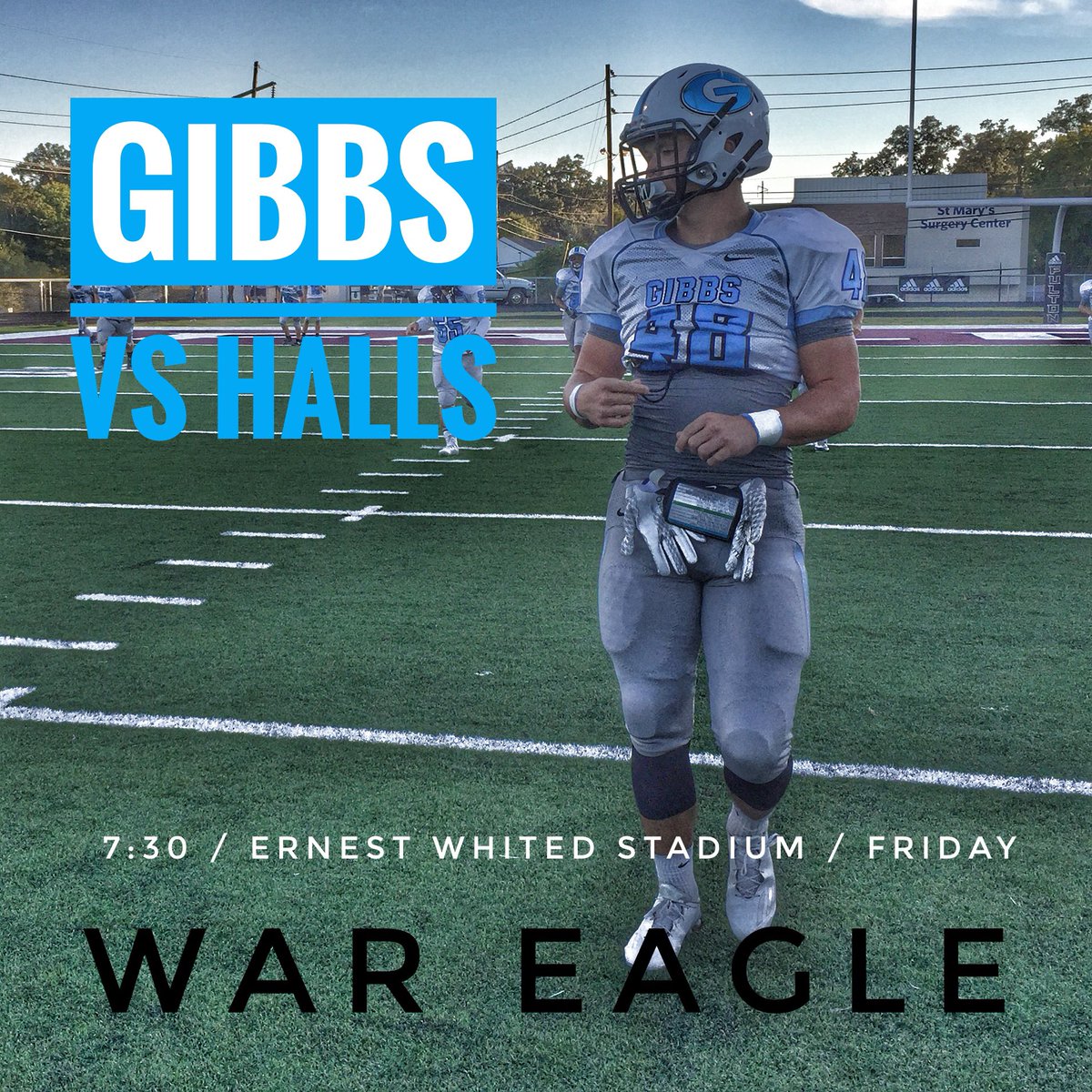 GibbsSports's tweet photo. Less than 24hrs and toe meets leather as the Eagles and Red Devils take to the field. #OldFashionedHate #WarEagle https://t.co/XRy3R3XU0n