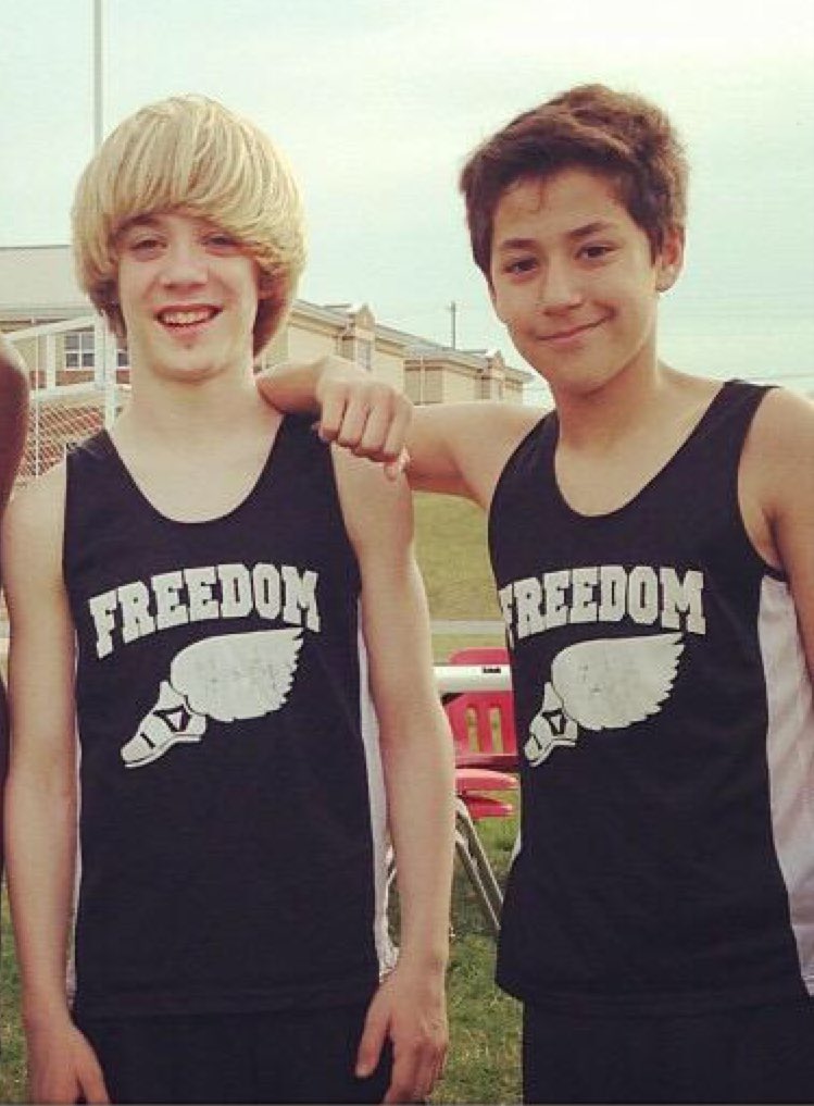 Cliffyman3's tweet photo. Congrats bro on committing to play baseball at Longwood!! I'm a little surprised our track careers didn't take off...#distanceforlife https://t.co/fLFt3yw6bN