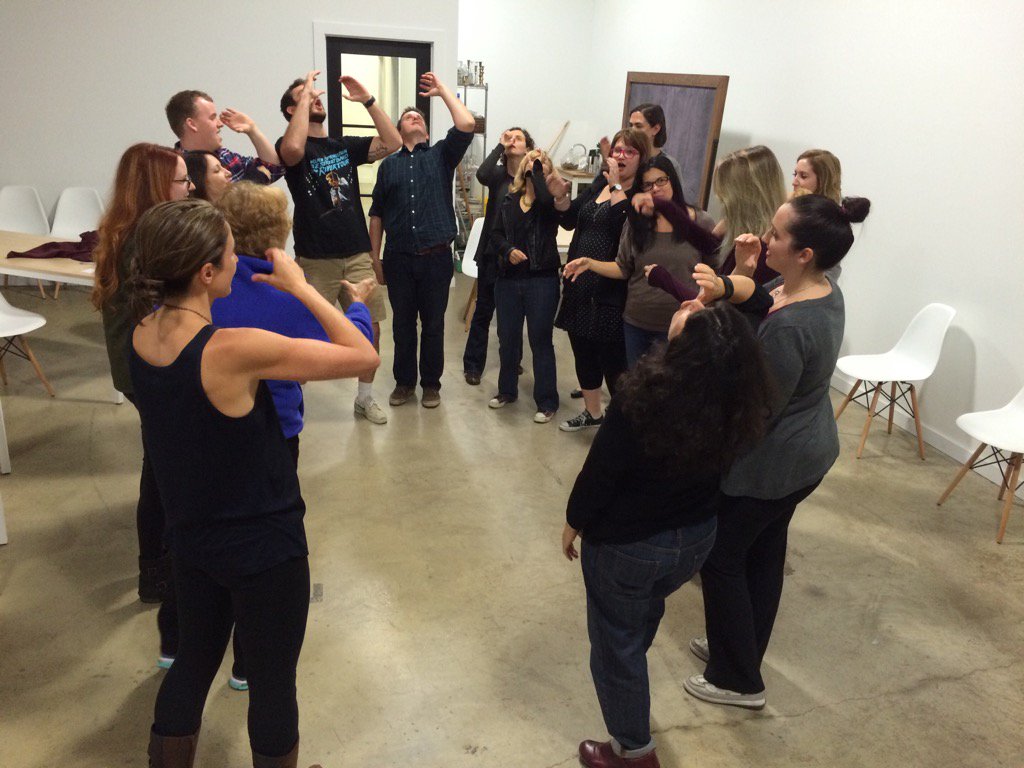 mmackmedia's tweet photo. Shout outs to @VeronicaWXXI, @ElissaOrlando & @akachela for keeping it real in improv class @ @RocBrainery #yeslet's https://t.co/9KvgRNaDTg
