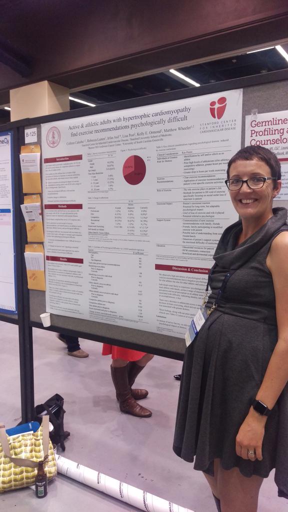 CardioGC's tweet photo. Rockstar @CardioGC @colleencaleshu and her poster on exercise recommendations in HCM. #NSGC2016 https://t.co/dZFjfQygQR
