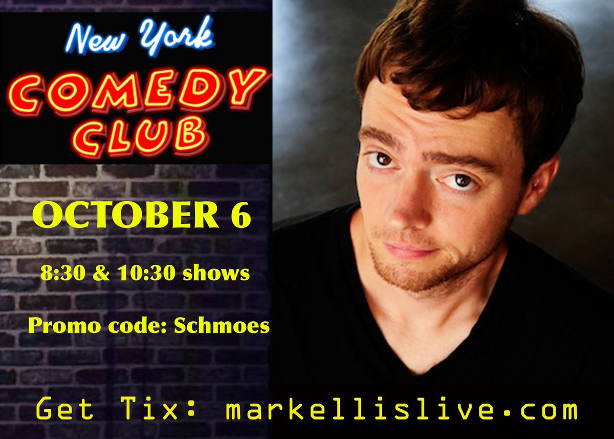 NEW YORK I'm running my brand-new hour at <a href="/NewYorkComedy/">NewYorkComedyAllstars</a> Thursday 10/6!  Get tix at markellislive.com!