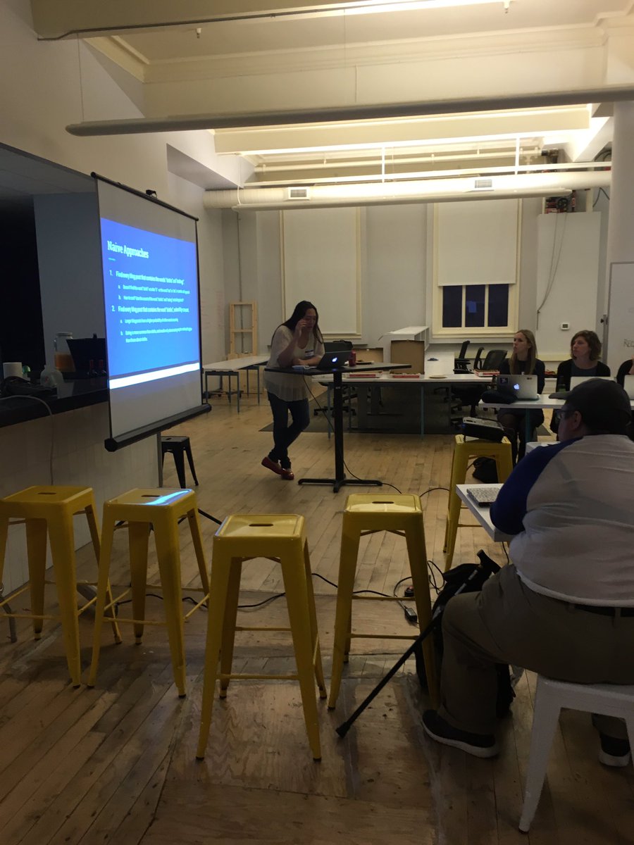 claralendingeng's tweet photo. @alyssackwan explaining 'bag of words' model #WomenWhoCode https://t.co/pheJDlBLrW