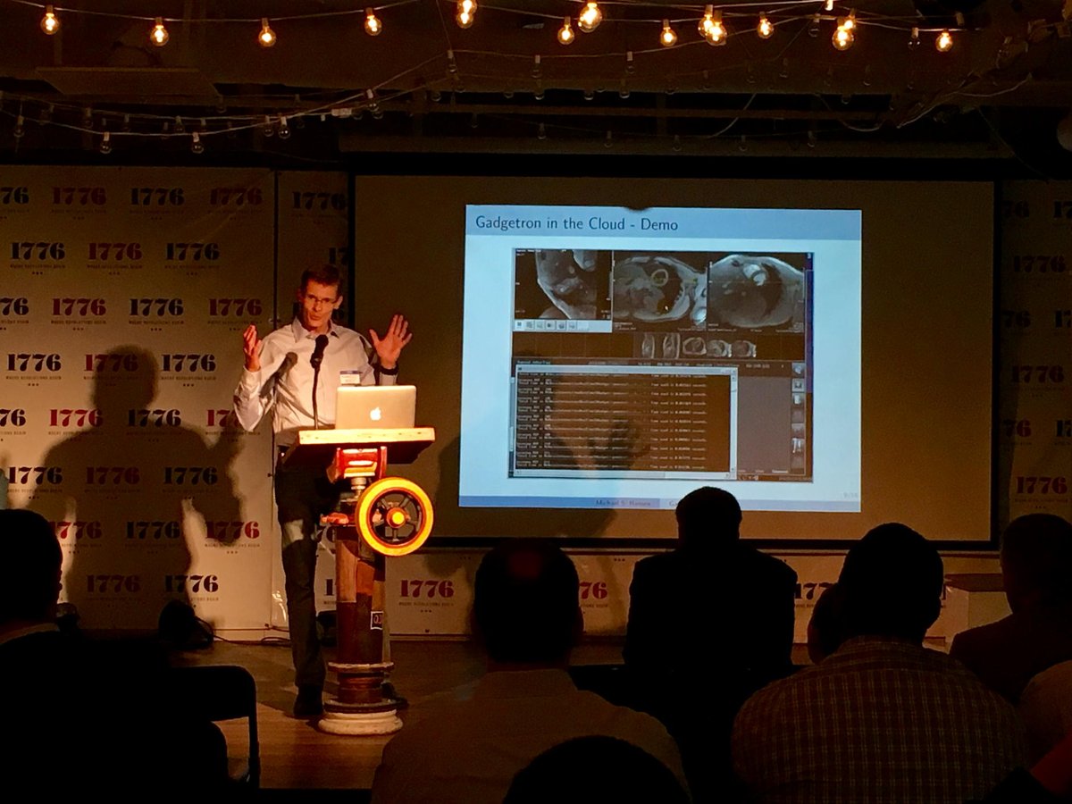 tinameek's tweet photo. @ReconstructThis amazing demo of #Docker on #Azure real-time imaging #Gadgetron in the Cloud! #NIH #AzureGovMeetup https://t.co/WxHEPcrhYw