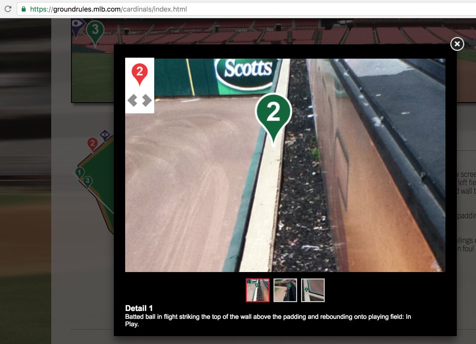 ViewFromThePine's tweet photo. Everyone, if you click into that ground rules link it appears it means the top of the wall is in play. Not ads behind it. #STLCards #StillaW https://t.co/ZHNPTgV0Cz