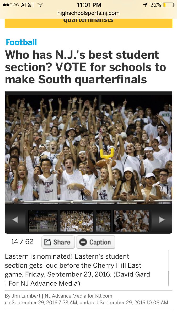 eclass2017's tweet photo. VOTE FOR EASTERN AS THE BEST STUDENT SECTION! Remember how lit it was🎉🎉🏈👌🏿 https://t.co/TUldIi5hEK https://t.co/JdrMNGnZjE