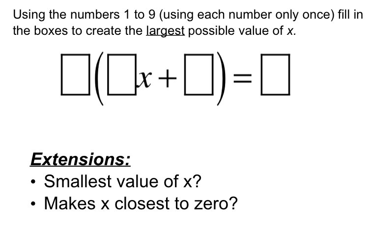 ling_stephanie's tweet photo. Day32: inspired by @openmiddle, my colleague #mrsperry created this great problem. #tobecontinued #numbersense #teach180 https://t.co/7W33xc7t87