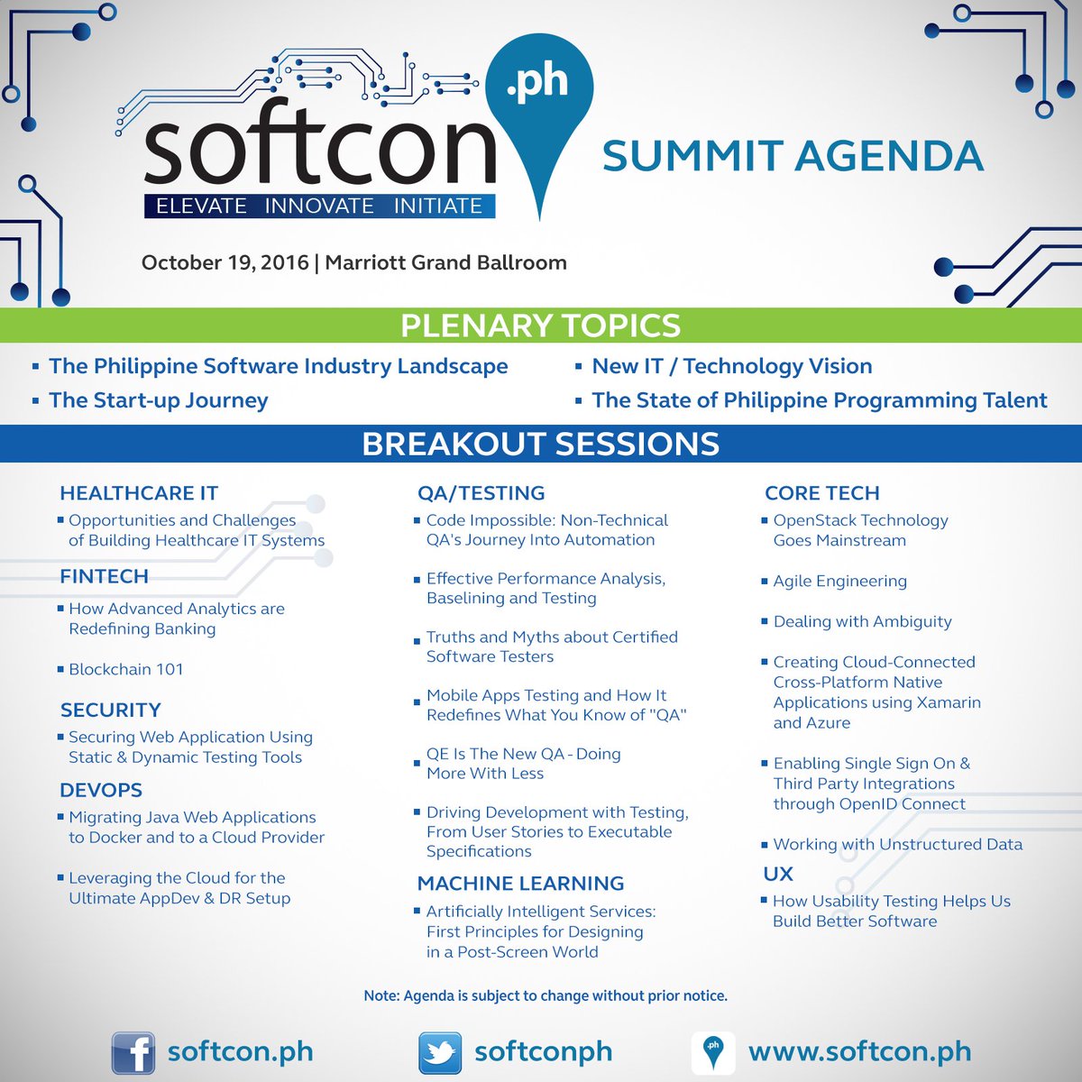 SOFTCONPH's tweet photo. Learn from industry experts as they provide insights on the latest trends in IT! #softcon2016
REGISTER NOW at https://t.co/idZTD7vL2z https://t.co/UjNnFBlizA