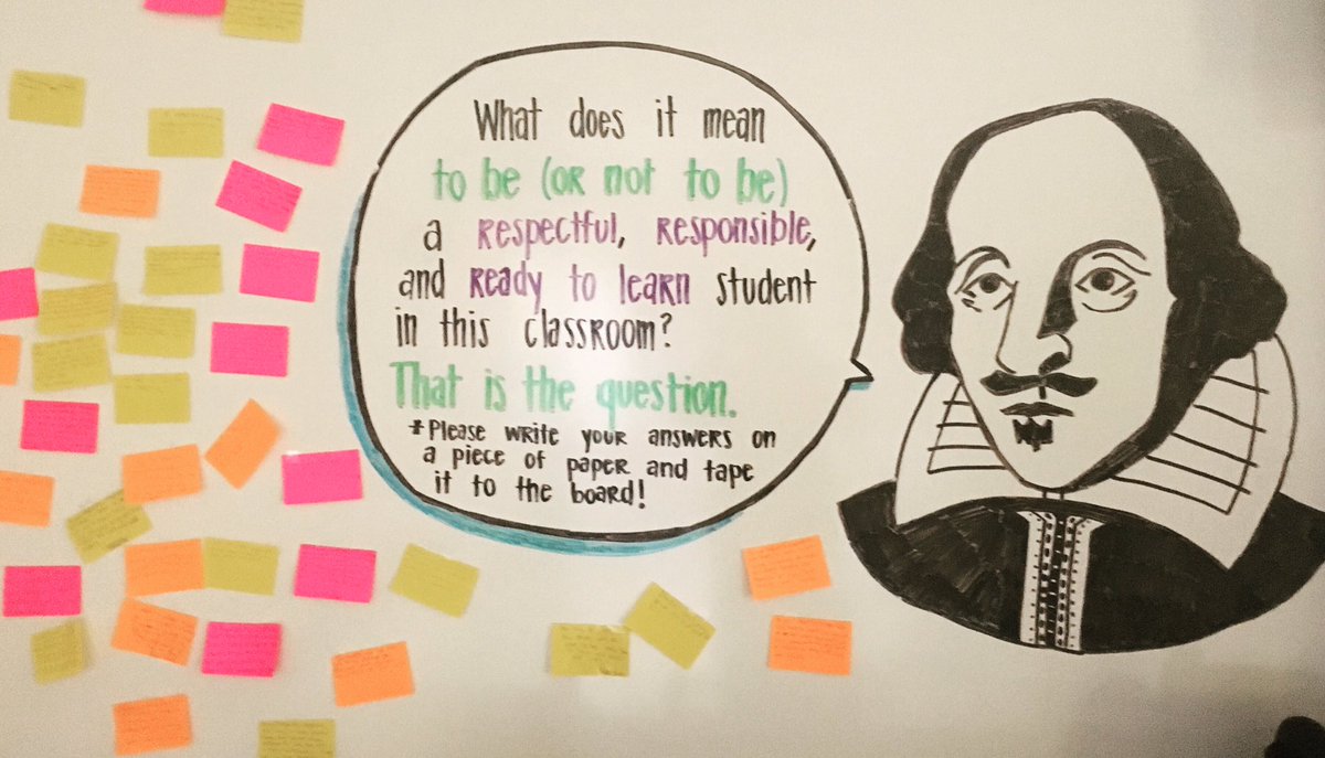 Another week, another whiteboard message, featuring the ever popular William Shakespeare!